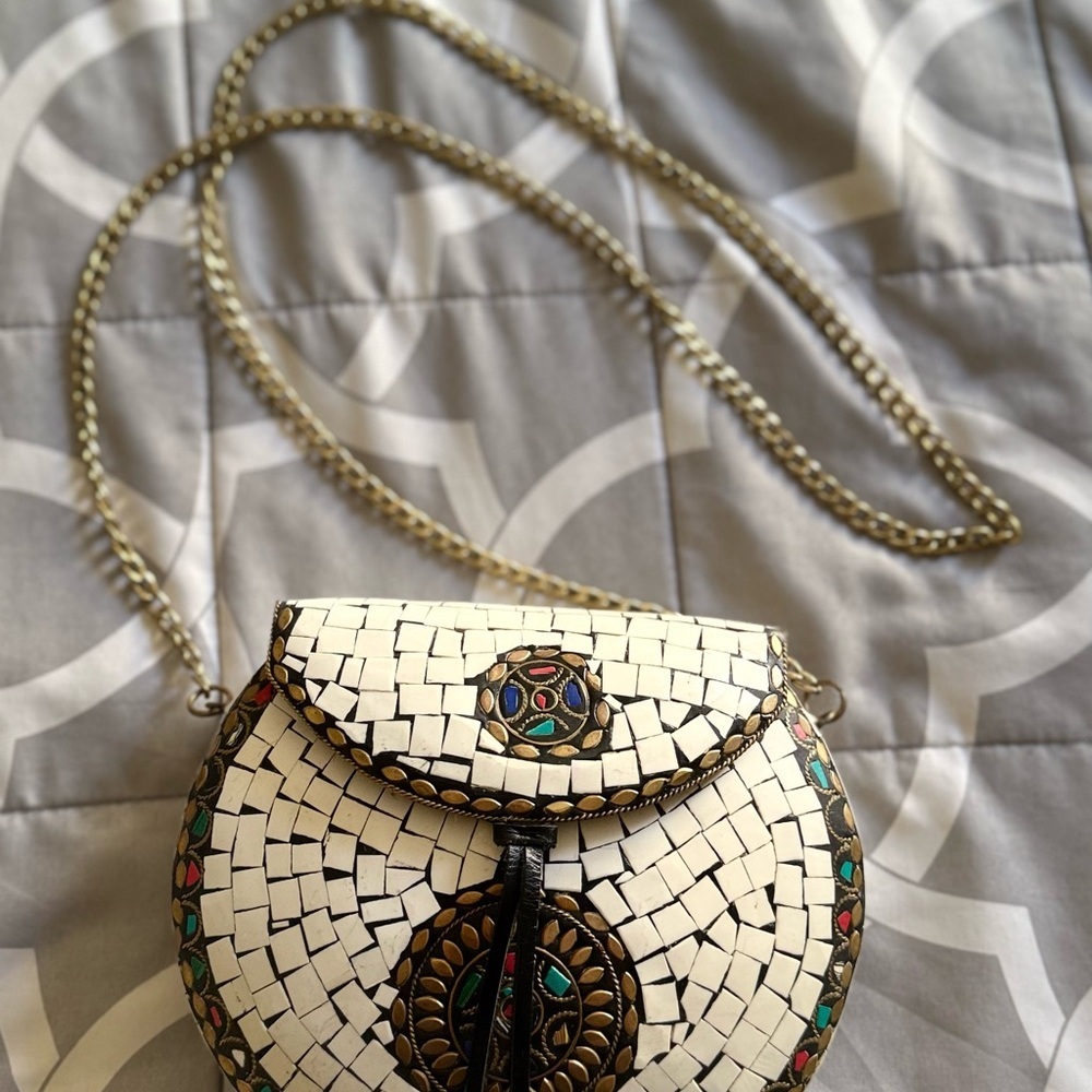 Mosaic LULU crossbody bag western style - Picture 2 of 6